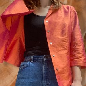 Ann Taylor Silk Suit Jacket Size 14 Gorgeous color!